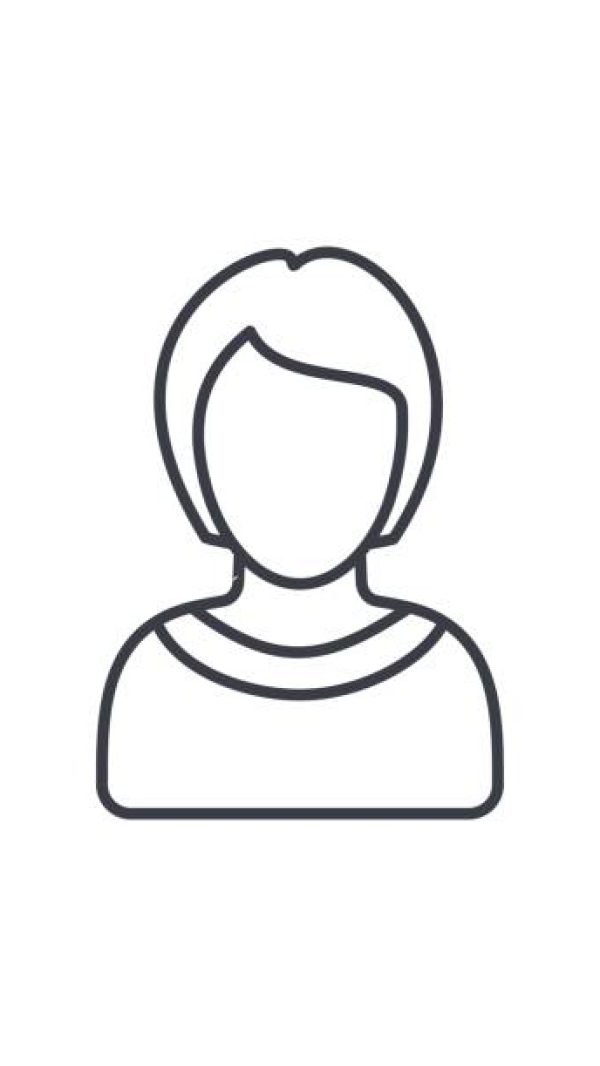 Avatar, woman thin line icon. Linear vector illustration. Pictogram isolated on white background